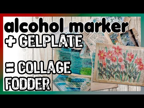 💙 Gelplate und Alkohol Marker - geht das? Ich produziere Collage Fodder ...