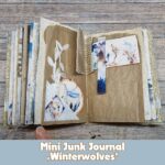 Handgefertigtes Junk Journal "Winterwölfe" – Bild 4