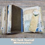 Handgefertigtes Junk Journal "Winterwölfe" – Bild 6