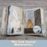 Handgefertigtes Junk Journal "Winterwölfe" – Bild 7