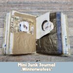 Handgefertigtes Junk Journal "Winterwölfe" – Bild 10