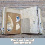 Handgefertigtes Junk Journal "Winterwölfe" – Bild 11
