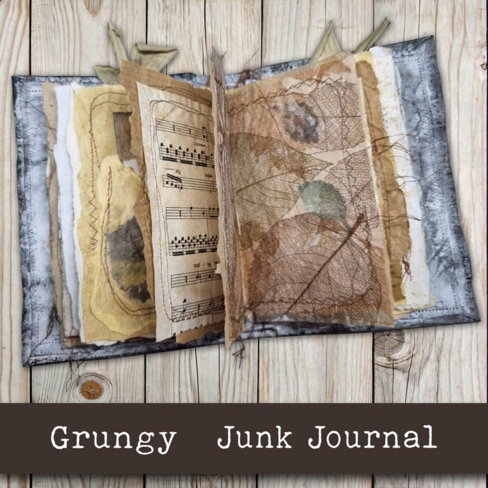 Handgefertigtes Junk Journal "Grungy" – Bild 3