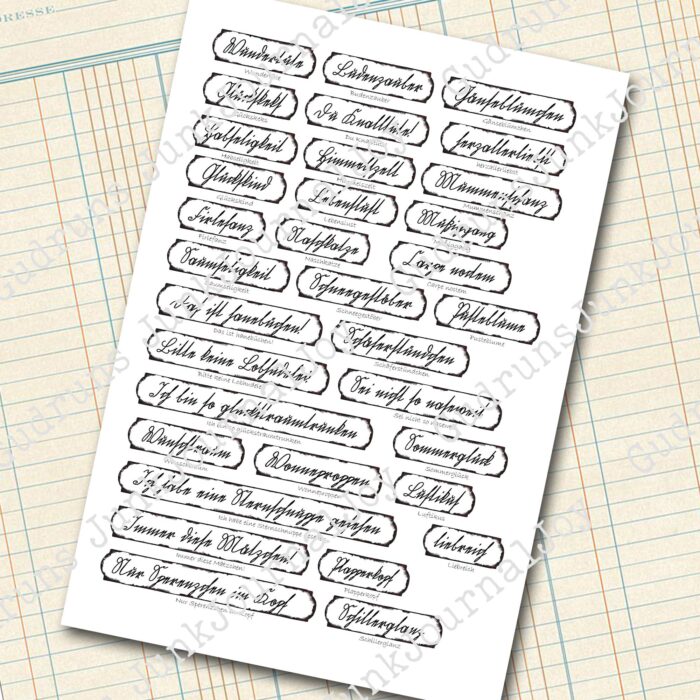 Fake Emaille-Schilder mit Sütterlin Schrift [Digital] – Bild 5