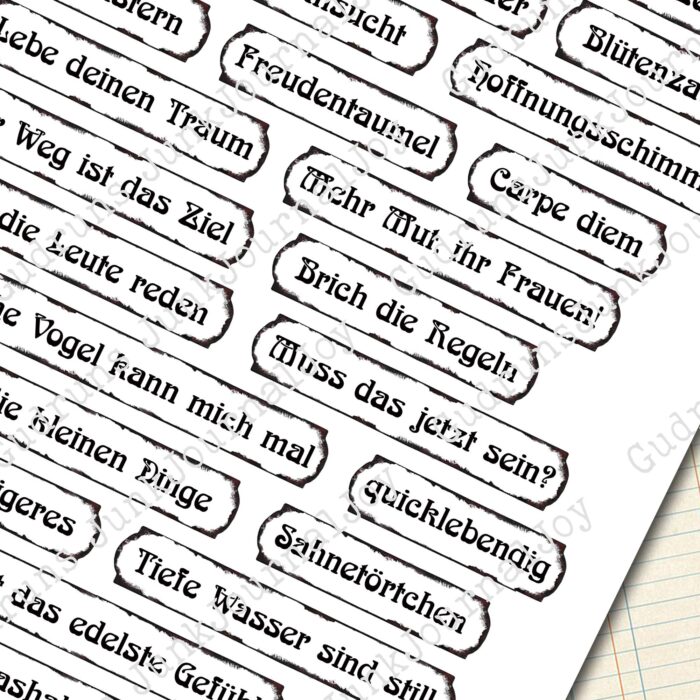 Fake Emaille-Schilder mit Jugendstil / Art Deco Schrift [Digital] – Bild 2