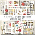 Natur und Schrift, 18 Seiten, Ephemera-Set [Digital]