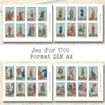 Antike Spielkarten "jeu d'or", 4 Seiten [Digital]