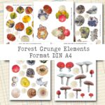Forest Grunge Waldelemente, 5 Seiten [Digital]