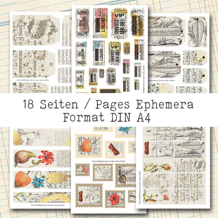 Natur und Schrift, 18 Seiten, Ephemera-Set [Digital] – Bild 3