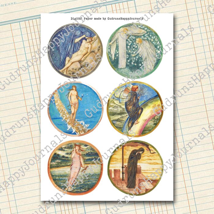 Runde Bilder von Edward Burne-Jones (Inchies, Twinchies) [Digital] – Bild 3