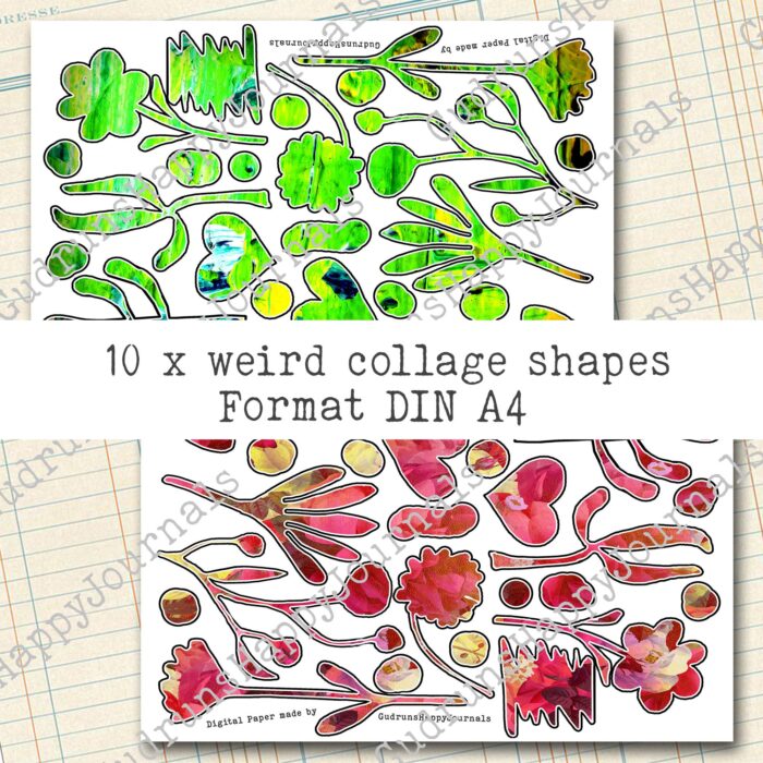 Abstrakte bunte Collage Elemente, 10 Seiten [Digital] – Bild 3