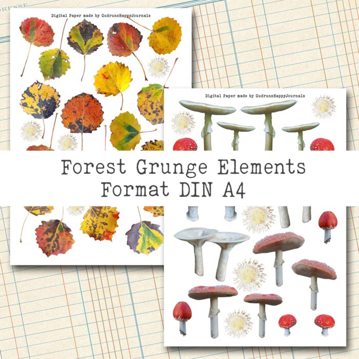 Forest Grunge Waldelemente, 5 Seiten [Digital] – Bild 4