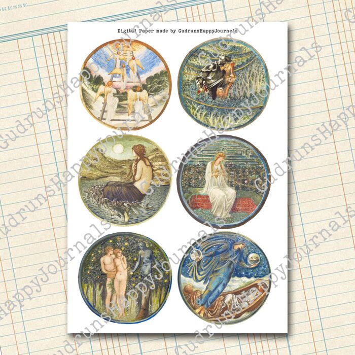 Runde Bilder von Edward Burne-Jones (Inchies, Twinchies) [Digital] – Bild 4