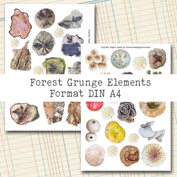 Forest Grunge Waldelemente, 5 Seiten [Digital] – Bild 3
