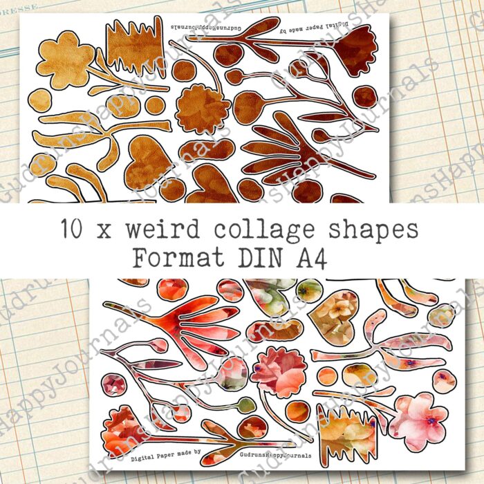 Abstrakte bunte Collage Elemente, 10 Seiten [Digital] – Bild 5