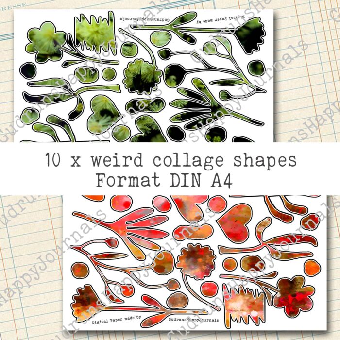 Abstrakte bunte Collage Elemente, 10 Seiten [Digital] – Bild 6