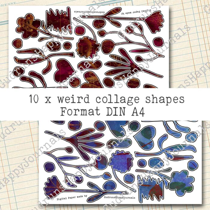 Abstrakte bunte Collage Elemente, 10 Seiten [Digital] – Bild 7