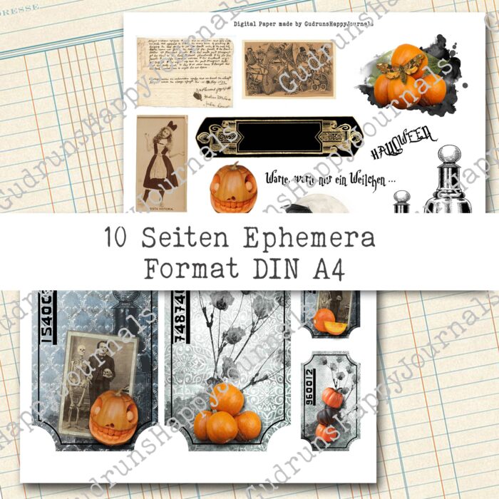 Gothic Horror Halloween Bundle - Papier + Ephemera, 18 Seiten [Digital] – Bild 7