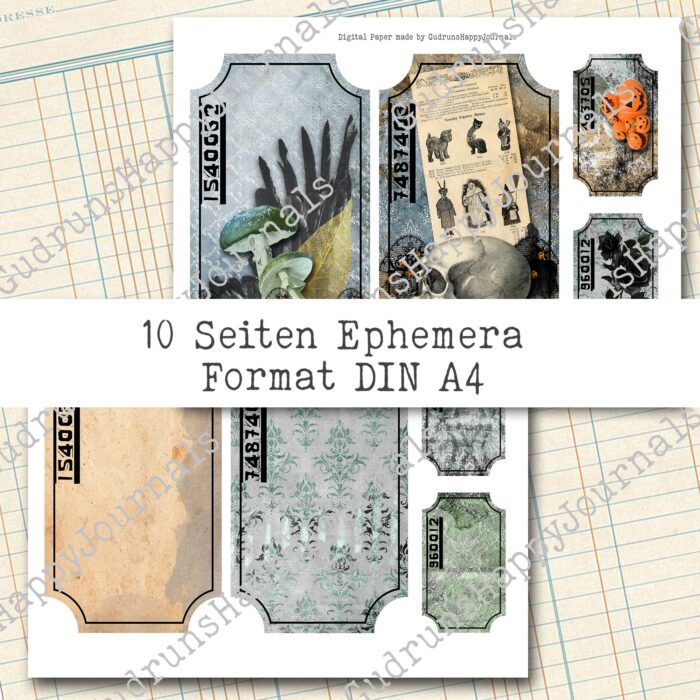 Gothic Horror Halloween Bundle - Papier + Ephemera, 18 Seiten [Digital] – Bild 6