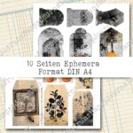 Gothic Horror Halloween Bundle - Papier + Ephemera, 18 Seiten [Digital] – Bild 5