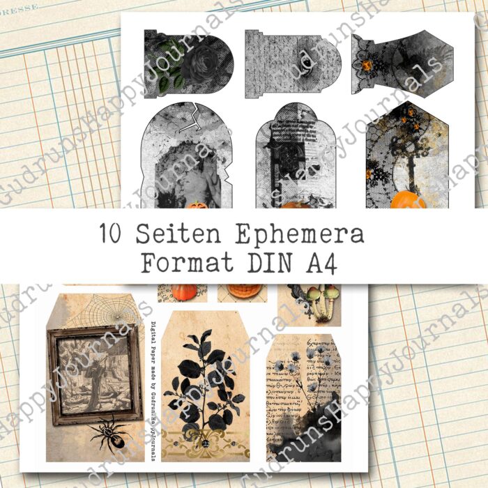 Gothic Horror Halloween Bundle - Papier + Ephemera, 18 Seiten [Digital] – Bild 5