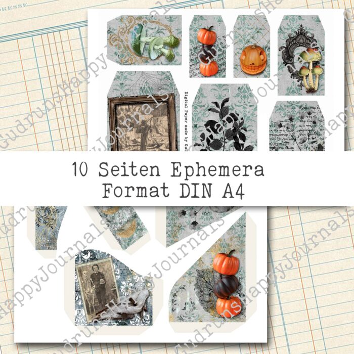 Gothic Horror Halloween Bundle - Papier + Ephemera, 18 Seiten [Digital] – Bild 4