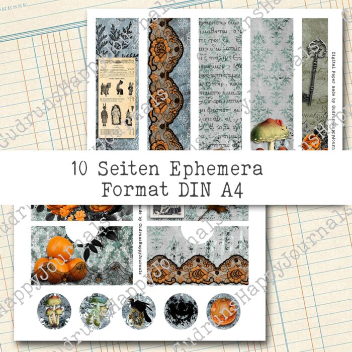 Gothic Horror Halloween Bundle - Papier + Ephemera, 18 Seiten [Digital] – Bild 3