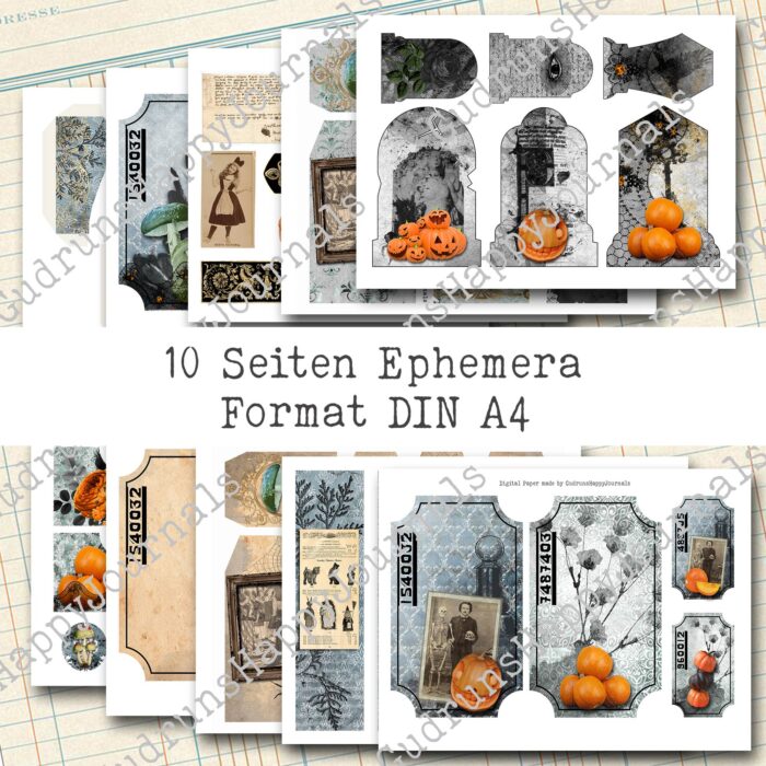 Gothic Horror Halloween Bundle - Papier + Ephemera, 18 Seiten [Digital] – Bild 2