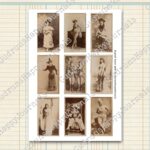 Vintage Zigarettenkarten, Schauspielerinnen, ganze Figur (sepia) [Digital] – Bild 2