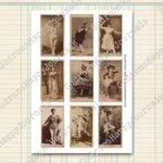 Vintage Zigarettenkarten, Schauspielerinnen, ganze Figur (sepia) [Digital] – Bild 4