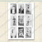 Vintage Zigarettenkarten, Schauspielerinnen, ganze Figur (schwarz-weiß) [Digital] – Bild 2