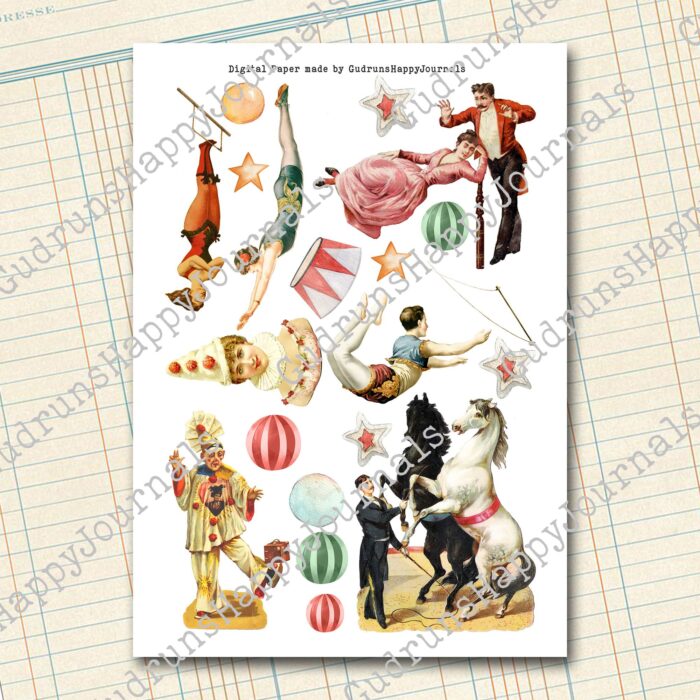 Manege frei - Der Zirkus kommt, 3 Seiten, Ausschneidebogen [Digital] – Bild 4