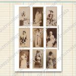 Vintage Zigarettenkarten, Schauspielerinnen, halbe Figur (sepia) [Digital] – Bild 3