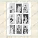 Vintage Zigarettenkarten, Schauspielerinnen, halbe Figur (schwarz-weiß) [Digital] – Bild 3