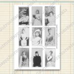 Vintage Zigarettenkarten, Schauspielerinnen, halbe Figur (schwarz-weiß) [Digital] – Bild 4