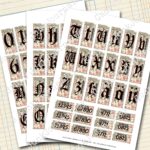 Vintage Tickets mit Buchstaben und Zahlen [Digital] – Bild 2