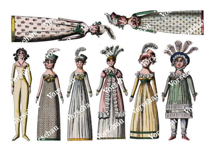 Antike Holzpuppen Paperdolls [Digital] – Bild 2