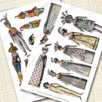 Antike Holzpuppen Paperdolls [Digital]