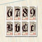 Vintage Tickets mit Buchstaben und Zahlen [Digital] – Bild 3