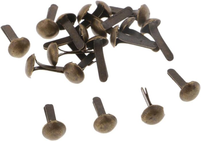 200 Stück Mini Brads in Bronze, 4,5 mm – Bild 2