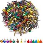 Mini Brads, Metall Musterklammern, gemischte Farben, 450 Stück