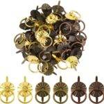 Metall Brads mit Ring, 40 Stück