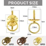 Metall Brads mit Ring, 40 Stück – Bild 2