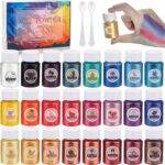 Kleines Set Mica Pulver - 24 Farben je 20ml