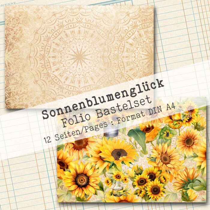 Sonnenblumenglück, Folio Bastelset, 12 Seiten [Digital] – Bild 8