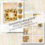 Sonnenblumenglück, Folio Bastelset, 12 Seiten [Digital] – Bild 3