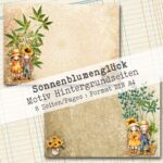 Sonnenblumenglück, Hintergrundpapier, 8 Seiten [Digital] – Bild 3
