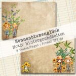 Sonnenblumenglück, Hintergrundpapier, 8 Seiten [Digital] – Bild 4