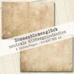 Sonnenblumenglück, neutrales Hintergrundpapier, 8 Seiten [Digital] – Bild 3
