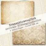 Sonnenblumenglück, neutrales Hintergrundpapier, 8 Seiten [Digital] – Bild 6